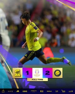 Al-Nassr a câştigat cu 2-1 contra lui Al-Ittihad şi a ajuns în finala Supercupei Arabiei Saudite