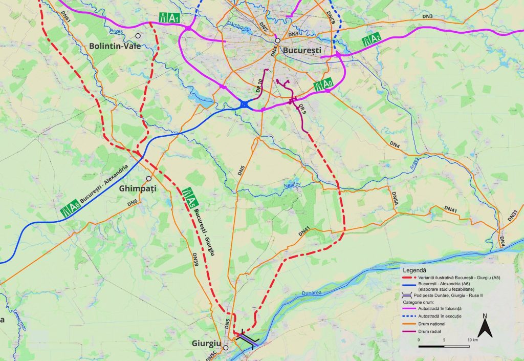 Proiectul A5 București-Giurgiu: Studiul de fezabilitate a crescut cu 350.000 de euro după reevaluarea ofertelor, iar finalizarea este așteptată în 2027