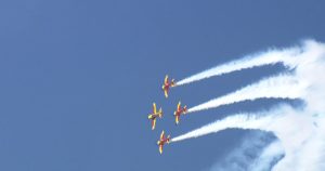 Antrenamente pentru show-ul aviatic de la București