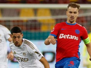FCSB – Aberdeen 1-0, Darius Olaru marchează de la punctul cu elefant.