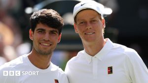 Finala masculină a US Open 2025: Carlos Alcaraz și Jannik Sinner se pregătesc pentru o trilogie de Grand Slam la New York

sau

Competiția de tenis din cadrul Turneului US Open 2025 atinge punctul culminant: Carlos Alcaraz și Jannik Sinner urmează să dispute o confruntare epica pe terenurile din New York 

sau

Ediția din 2025 a Turneului US Open pentru bărbați se încheie cu un meci electrizant: Carlos Alcaraz și Jannik Sinner vor lupta pentru titlul suprem într-o întâlnire care promite să fie de neuitat la New York.