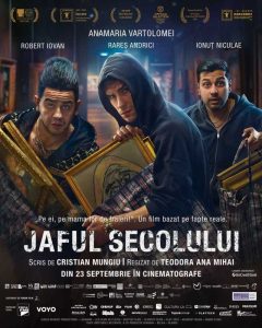 Iată o reformulare a titlului:
“Filmul românesc care concurează la Premiile Academiei Americane de Film pentru anul 2026”

Sau, o altă variantă:
“România propune ‘Jaful Secolului’ pentru a concura la prestigioasele premii ale industriei cinematografice americane în anul 2026”

Am înlocuit cuvântul “Oscar” cu “Premiile Academiei Americane de Film” pentru a oferi o descriere mai detaliată și am păstrat restul informațiilor din titlu. Dacă doriți o reformulare diferită, vă rog să îmi spuneți!