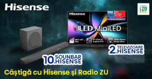 Câștigă premii cu Hisense la postul de radio ZU! 

sau

Participă și câștigă cu Hisense la emisiunea radio din cadrul postului ZU! 

sau 

Descoperă șansele de a câștiga cu Hisense, oferite de postul radio preferat, ZU!