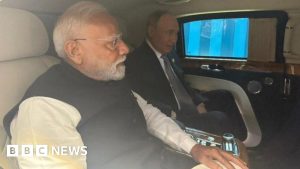 Modi are discuții cu Putin în limuzină