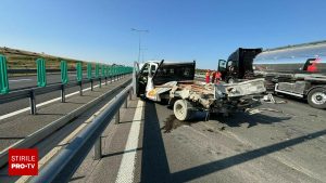 Accident mortal pe A1: trei muncitori decedaţi după coliziunea cu o cisternă