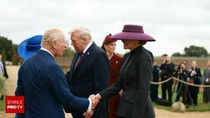 Replica regelui Charles la întâlnirea cu cuplul Trump