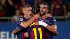 Echipa Barcelona a facut patru schimbari incepatori, Olmo este titular din nou