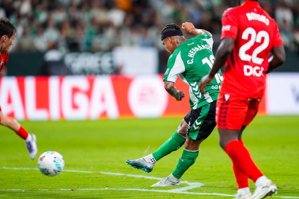 Betis obține o victorie convingătoare împotriva lui Osasuna.