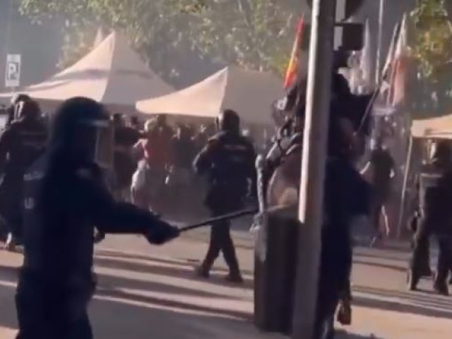 Incidente la Madrid, înainte de Real – Marseille. Poliția a intervenit în forță