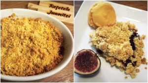 Cum prepari cel mai ușor desert crumble cu fructe: o variantă elegantă cu pere, piersici și mure, sau orice fructe ai în casăea noastră”