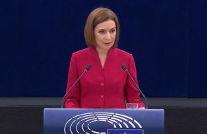 Maia Sandu susține un discurs în Parlamentul European în cadrul unei sesiuni solemne dedicată întăririi rezilienței Republicii Moldova în fața amenințărilor Rusieiea noastră”