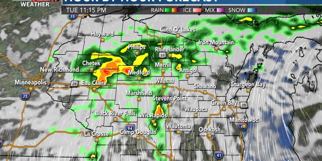 Rain possible early Tuesday up north, holds off until later further south