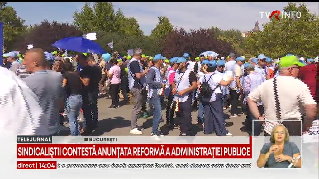 Protest al sindicaliştilor din administraţie, nemulţumiți de măsurile Guvernului, în Capitală. Ei ameninţă cu greva generală