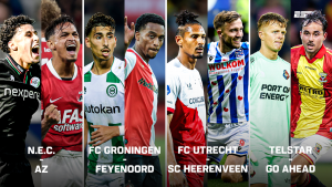 Actualizarea in direct a meciurilor din VriendenLoterij Eredivisie: Telstar conduce cu scorul de 2-1 la pauza impotriva lui Go Ahead, în timp ce Feyenoord obtine o victorie stransa la Groningen.