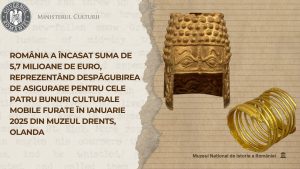 România primește 5,7 milioane euro despăgubire pentru patru bunuri culturale furate din Olanda