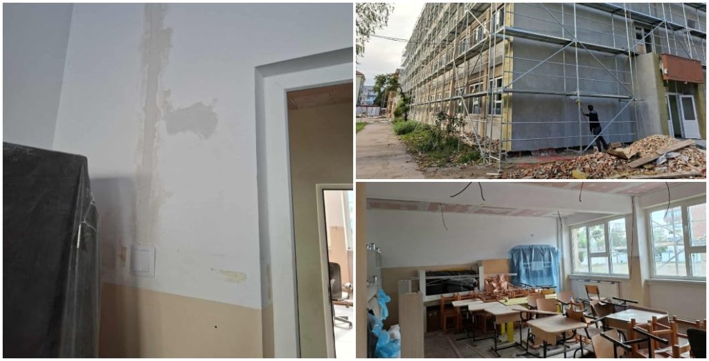 Părinții sunt solicitați să tiparească pe cheltuiala lor clasele unei școli din Arad, deși reabilitarea este susținută finanțat prin fonduri europene; conducerea școlii afirmă că banii europeni acoperă numai lucrările de izolare termică, iar primăria a plătit doar pentru vopsirea holurilor