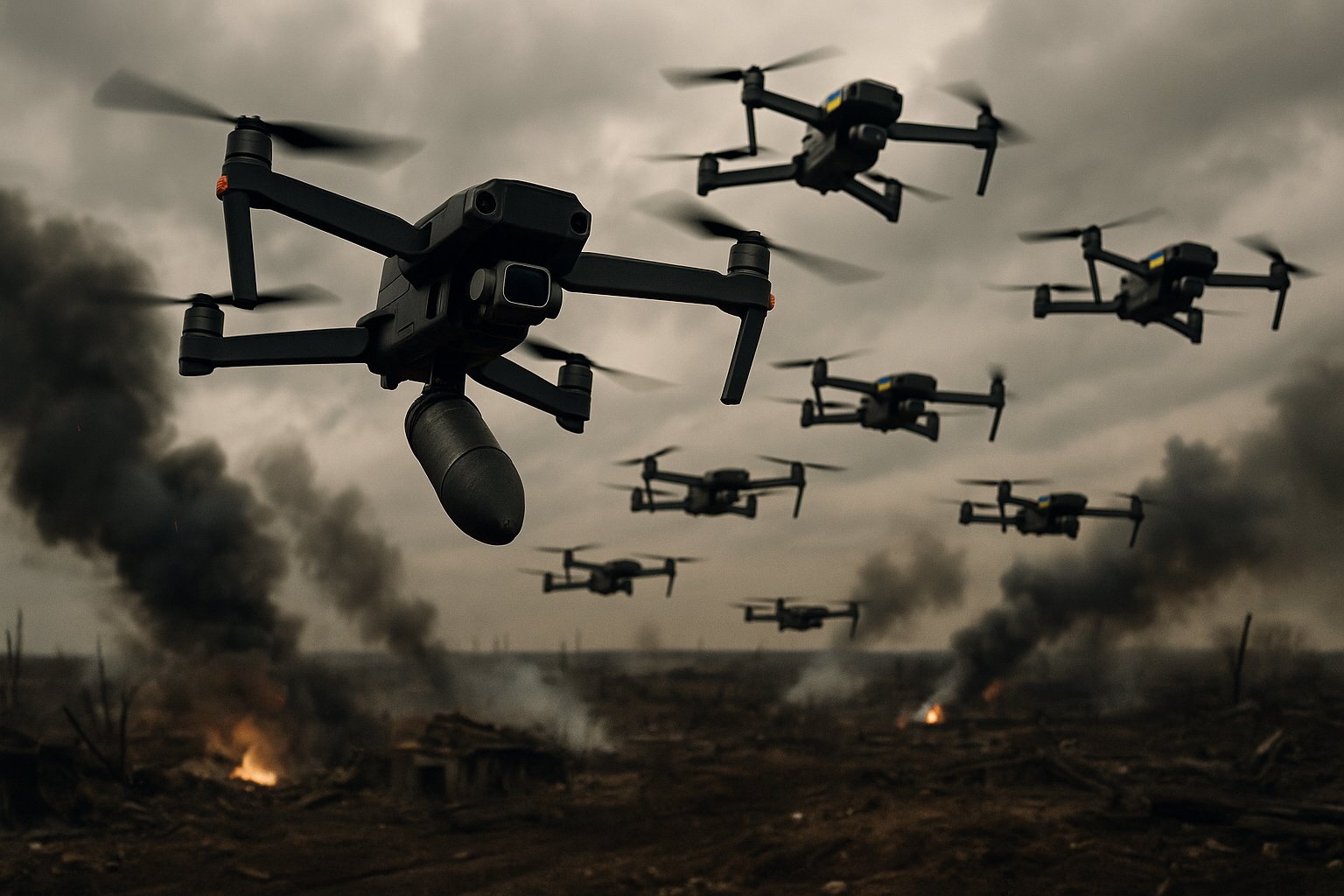 [ad_1] Pe câmpurile de luptă din estul Ucrainei, utilizarea tehnologiilor avansate de drone capabile să se coordoneze între ele reprezintă o realitate din ce în ce mai pregătită pentru schimbări semnificative în conflictul modern