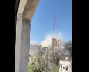 Israelul a doborât un nou zgârie-nori în Gaza, susținând că era utilizat de teroriștii Hamas, conform armatei israélieneea noastră”