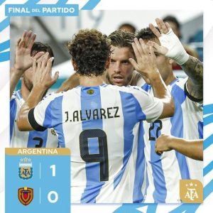 Argentina a învins Venezuela, 1-0, fără Messi.