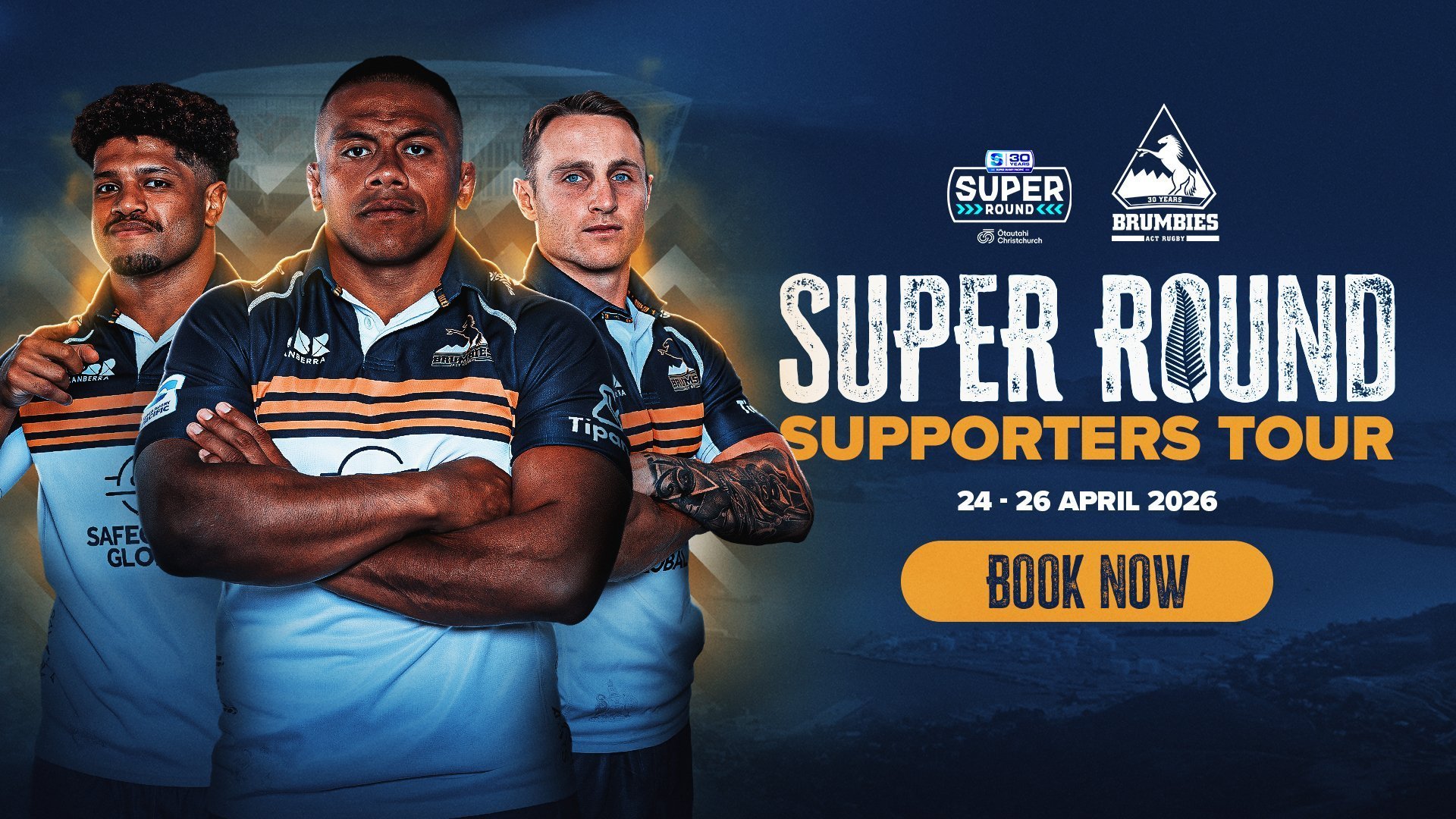 [ad_1] Fanii echipei Brumbies pot acum să se asigure de un pachet exclusiv de tur pentru susținători pentru Super Round, care va avea loc în aprilie anul viitor la Christchurch