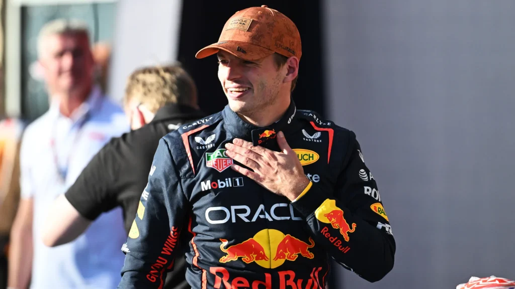 AUSTIN, TEXAS - OCTOBER 18: Sprint winner Max Verstappen of the Netherlands and Oracle Red Bull