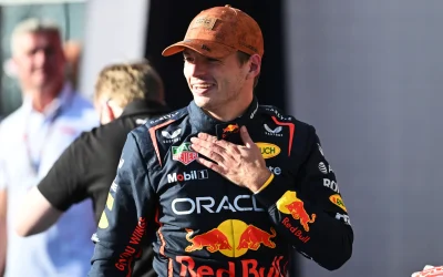 AUSTIN, TEXAS - OCTOBER 18: Sprint winner Max Verstappen of the Netherlands and Oracle Red Bull