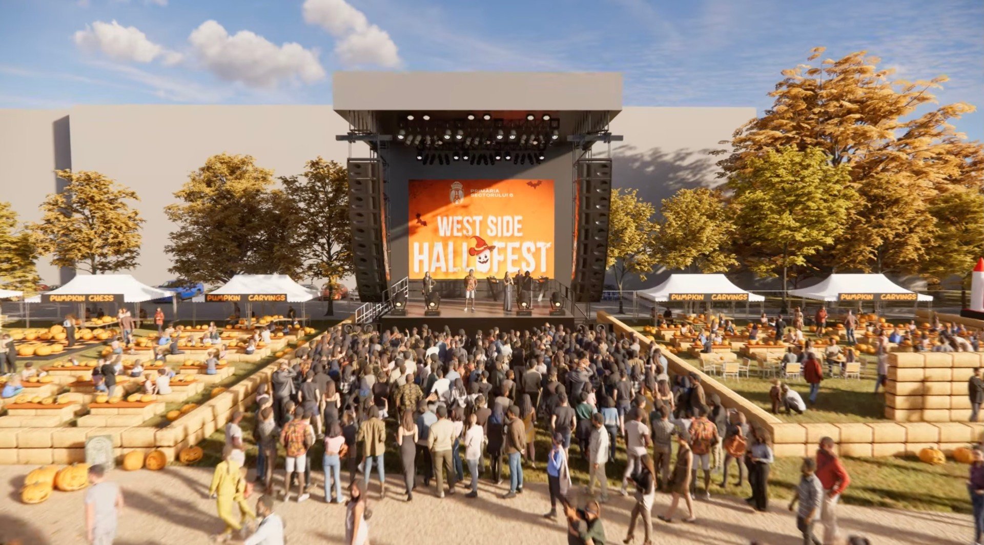 West Side Hallo Fest: concerte rock, spectacole pentru copii, parade de costume și un impresionant show cu 250 de drone la cel mai mare festival de Halloween din România / Programul integral