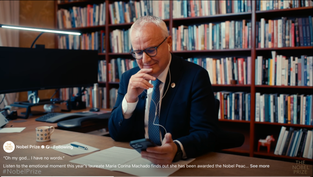 Institutul Nobel analizează zvonuri despre scurgeri de informații înainte de anunțarea Premiului Nobel pentru Pace, legate de opoziționista venezueleană Maria Corina Machado, în contextul unor creșteri suspecte ale cotelor la pariuri