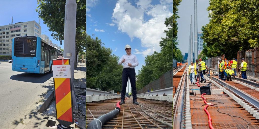Sancțiune aplicată pe șantierul de reabilitare a liniei de tramvai din oraș / Autoritățile locale au solicitat igienizarea spațiului public
