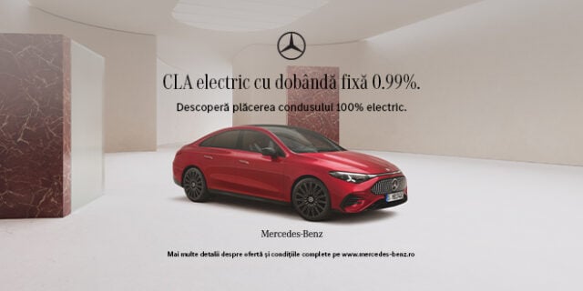 Descoperă noul CLA complet electric și inovator, cu dobândă fixă de doar 0,99% prin Mercedes-Benz Financial Leasing. Fără emisii, elegant și plin de personalitate până în cele mai mici detalii. Solicită acum oferta!