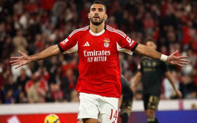 Vangelis Pavlidis cobrou o pênalti que garantiu a vitória parcial do Benfica por 2 a 0