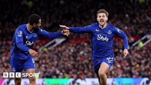 Everton conduce cu 1-0 la Manchester United în Premier League