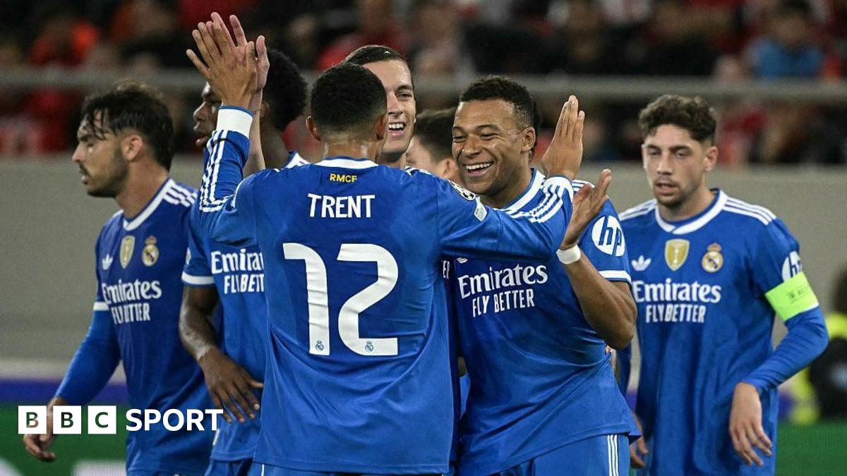 Olympiacos 3-4 Real Madrid: Kylian Mbappe scores four in Real win