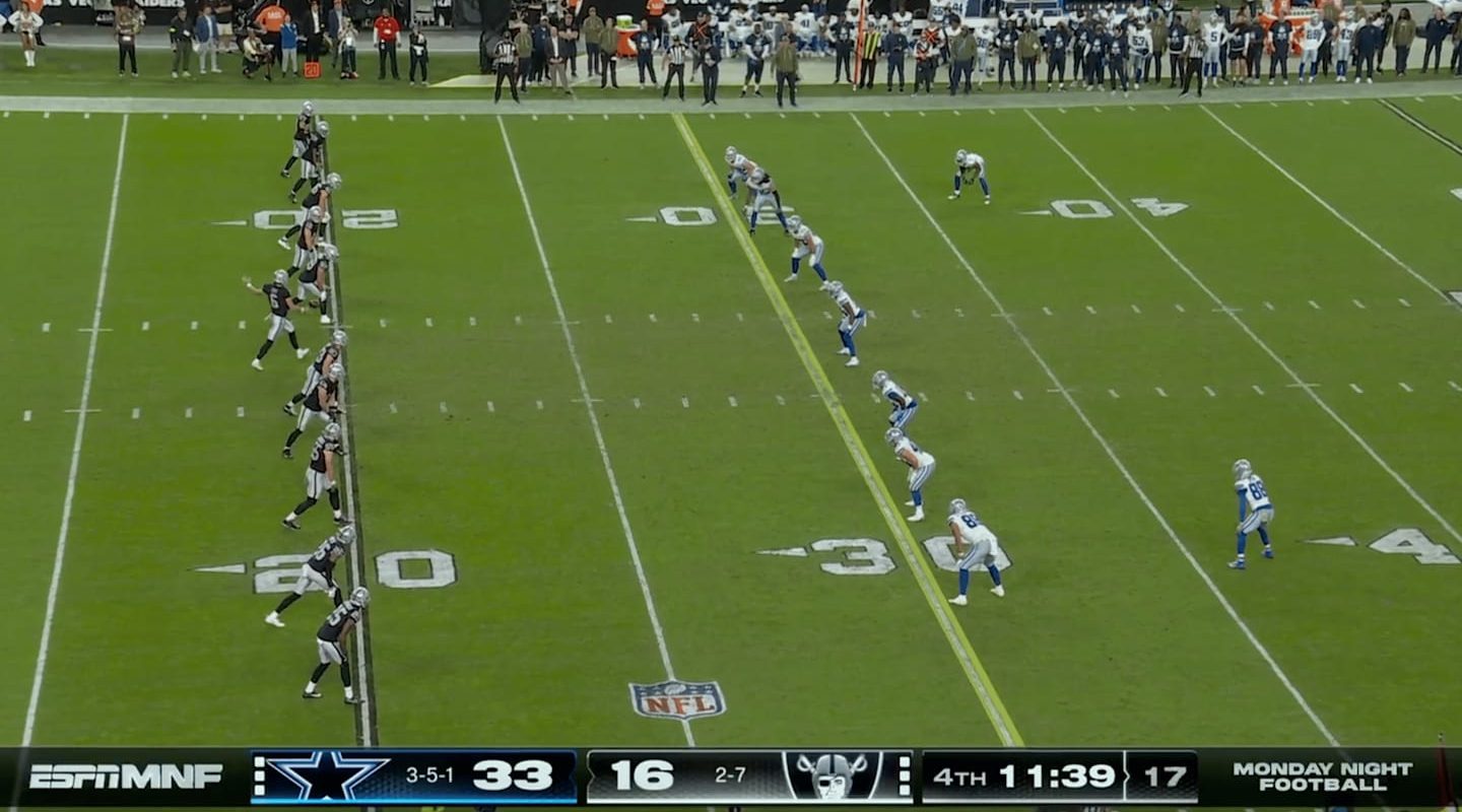 Raiders Tried the Weirdest Onside Kick Against Cowboys in ‘MNF’