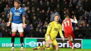 Rangers 1-1 Sporting Braga: Greșeala lui Nasser Djiga doboară gazdele la un egal