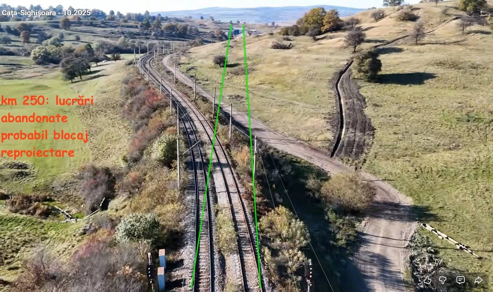 Asociația ProInfrastructura despre angajamentele CFR pentru modernizarea liniei ferate Sighișoara-Brașov, un segment esențial de 110 km care blochează conexiunile dintre Capitală și Brașov către Curtici, Cluj-Napoca și zonele din nord-vestul țării