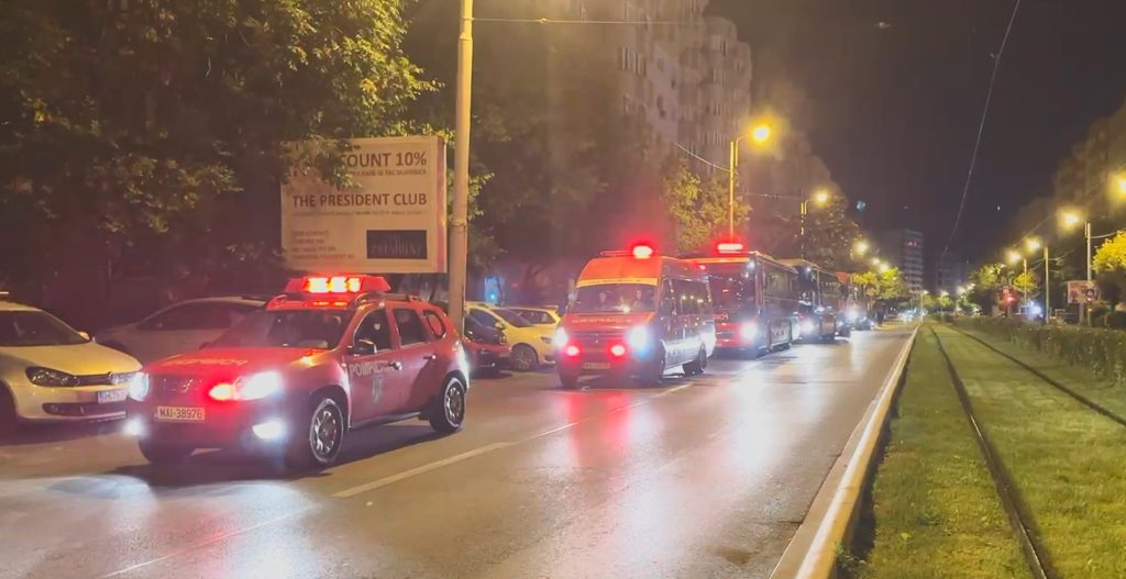 Detașări de gaze în zona centrală a orașului