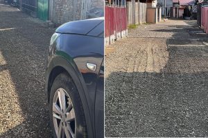 Ploieșteni nemulțumiți de așteptarea Primăriei: au reparat singuri strada plină de noroi, folosind peste cinci basculante pentru remediere