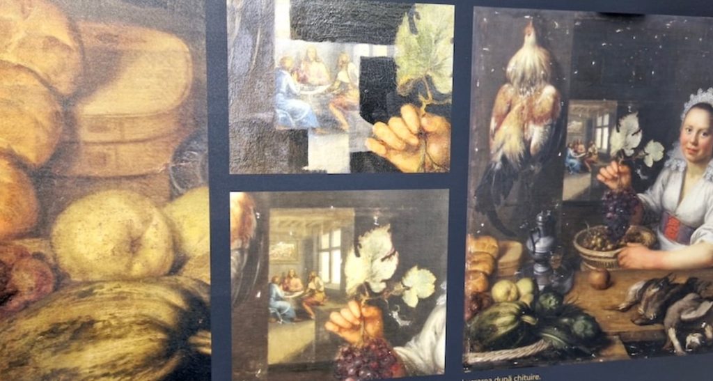 Imagine biblică descoperită într-un vechi tablou de secole, la Muzeul Brukenthal: experții au identificat scena „Cina din Emaus” sub un strat de pictură neagră