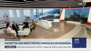 Deputatul Andrei Baciu la TVR 1: Apără cauza respectului pentru animale în direct