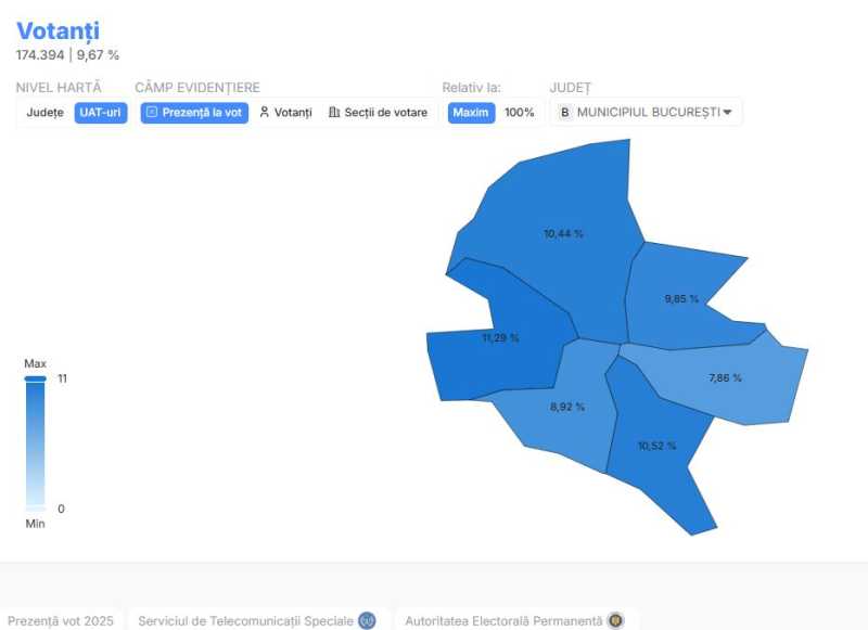AEP: Până la ora 12:00 au votat 9,67% dintre alegători pentru Primăria Capitalei
- poza 2