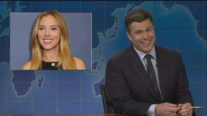 Colin Jost face o glumă cu Scarlett Johansson la SNL