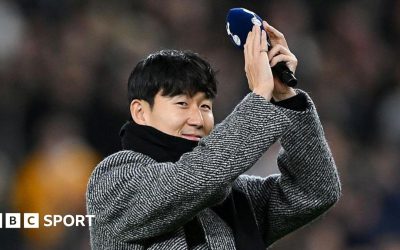 Son Heung-Min addressed Spurs fan before kick-off on his return to the club ahead of the Champions League game against Slavia Prague.
