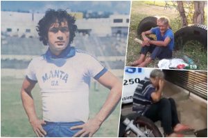 Fost fotbalist, acum fără casă, în orașul natal.