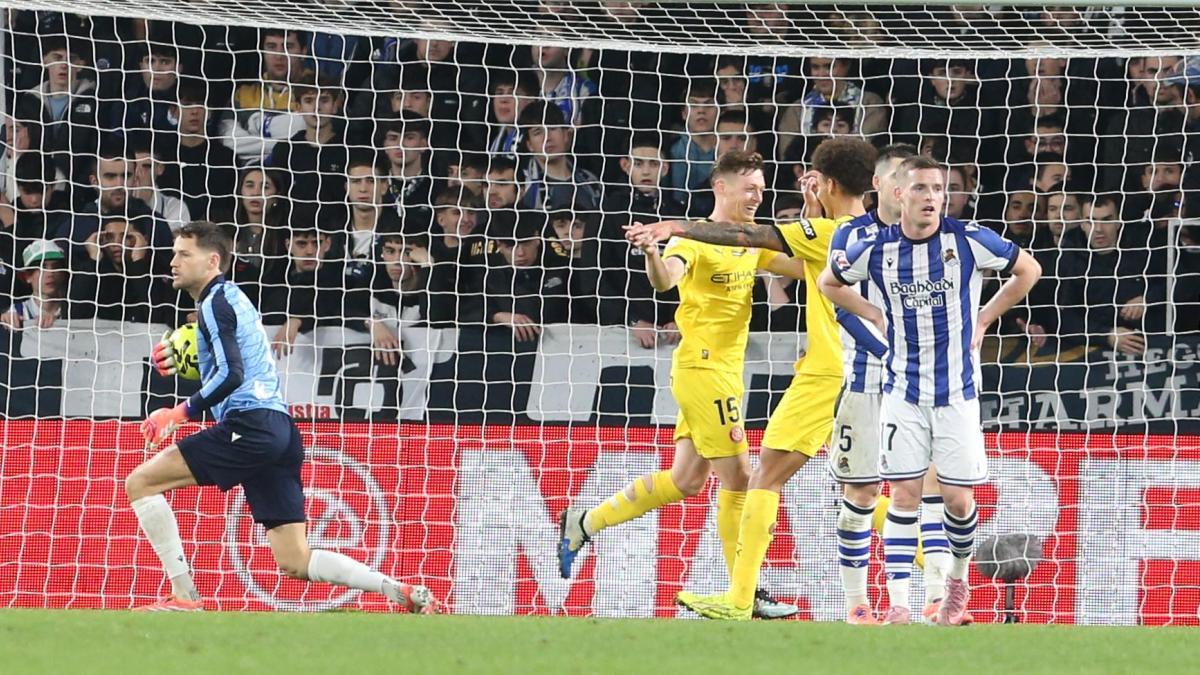 El Girona, con dos chispazos de Tsygankov, castiga a una Real inocente