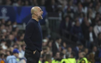 El técnico español del Manchester City, Pep Guardiola, en una imagen de archivo en el estadio Santiago Bernabéu. EFE / Kiko Huesca.