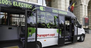 Iată o reformulare a titlului: “Inițiativa autobuzelor școlare electrice a fost suspendată. Ministrul responsabil cu investițiile a depus o plângere la Parchetul European din cauza unor posibile iregularități”.

Sau, într-o altă variantă:
“Proiectul de autobuze școlare electrice a fost oprit. Ministrul de resort a sesizat organismul judiciar european specializat în combaterea fraudelor din cauza unor suspiciuni de nereguli”.

Sau, într-o a treia variantă:
“Planul de implementare a microbuzelor școlare electrice a fost pus în așteptare. Ministrul Investițiilor a cerut intervenția Parchetului European specializat în fraude financiare internaționale, din cauza unor posibile abuzuri”.