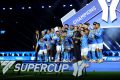 RIYADH, SAUDI ARABIA - DECEMBER 22: Giovanni Di Lorenzo of SSC Napoli lifts the Supercoppa Italiana trophy after the team