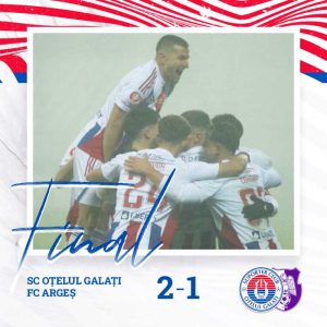 Oțelul Galați a învins FC Argeș cu 2-1.
