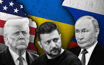 Donald Trump, Volodimir Zelenski și Vladimir Putin. Colaj: Ion Mateș / Hotnews. Foto: Profimedia, Shutterstock